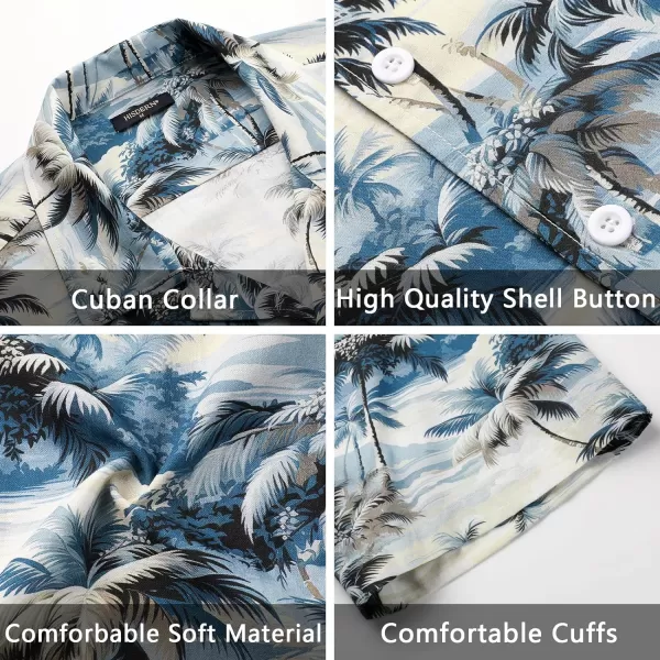 Mens Hawaiian Shirts Short Sleeve Button Down Tropical Beach Shirt 100% Cotton Summer Casual Vacation Floral Aloha Shirt