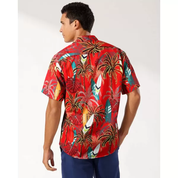 Men's Hawaiian Shirts Short Sleeve Floral Tropical Aloha Shirt Casual Summer Button Down Holiday Beach Shirt with Pocket