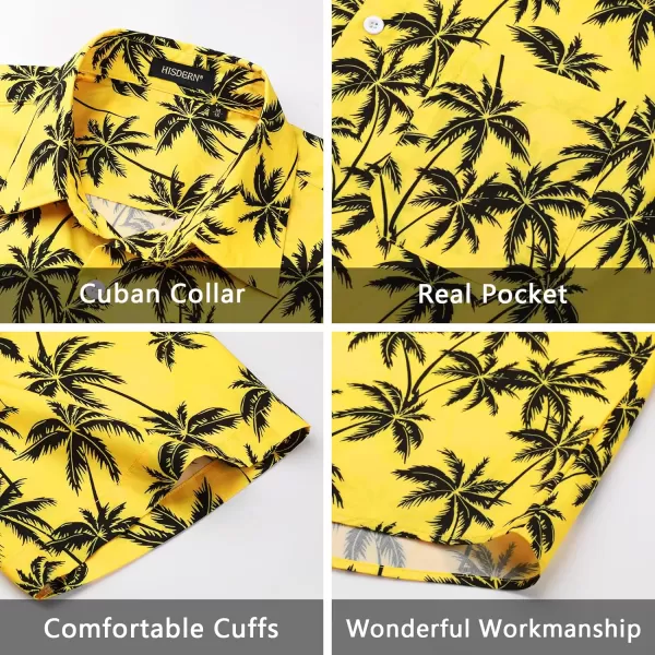 Men's Hawaiian Shirts Short Sleeve Floral Tropical Aloha Shirt Casual Summer Button Down Holiday Beach Shirt with Pocket