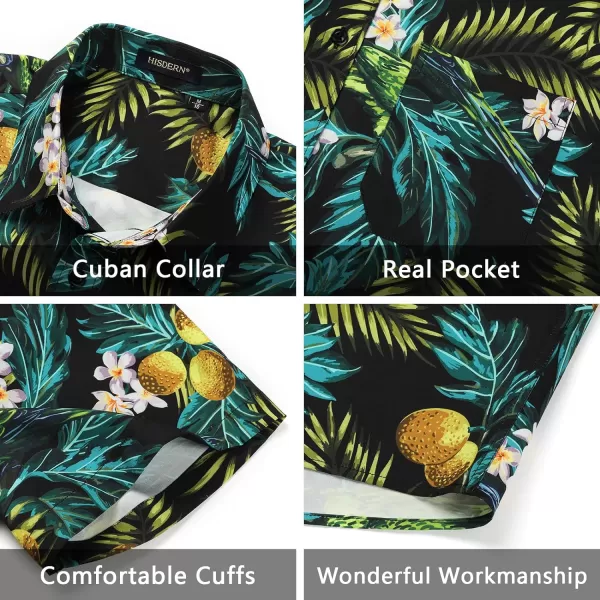 Men's Hawaiian Shirts Short Sleeve Floral Tropical Aloha Shirt Casual Summer Button Down Holiday Beach Shirt with Pocket