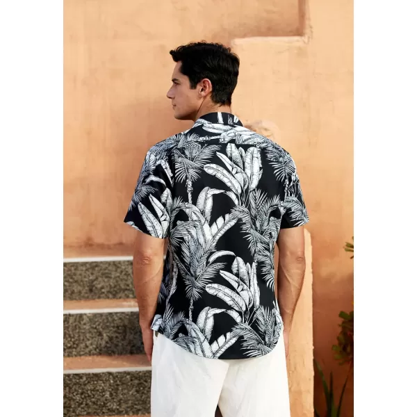 Men's Hawaiian Shirts Short Sleeve Floral Tropical Aloha Shirt Casual Summer Button Down Holiday Beach Shirt with Pocket