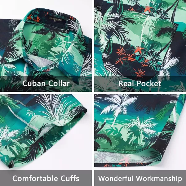 Men's Hawaiian Shirts Short Sleeve Floral Tropical Aloha Shirt Casual Summer Button Down Holiday Beach Shirt with Pocket