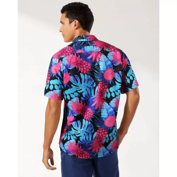 Men's Hawaiian Shirts Short Sleeve Floral Tropical Aloha Shirt Casual Summer Button Down Holiday Beach Shirt with Pocket