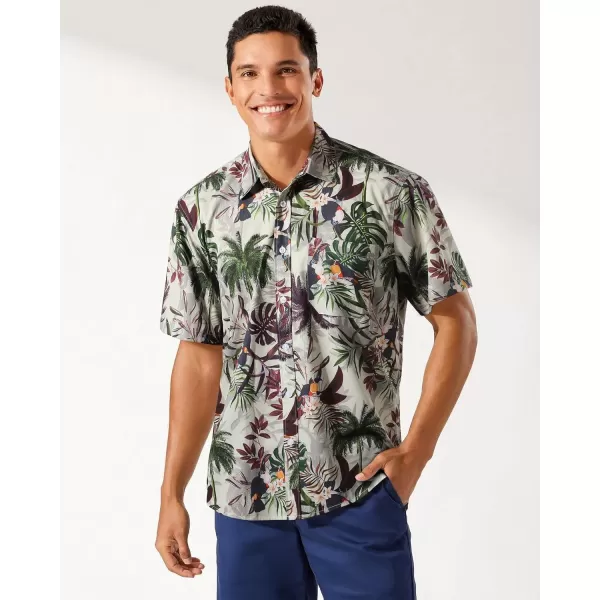 Men's Hawaiian Shirts Short Sleeve Floral Tropical Aloha Shirt Casual Summer Button Down Holiday Beach Shirt with Pocket