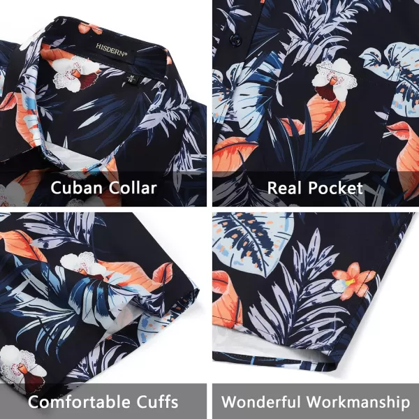 Men's Hawaiian Shirts Short Sleeve Floral Tropical Aloha Shirt Casual Summer Button Down Holiday Beach Shirt with Pocket