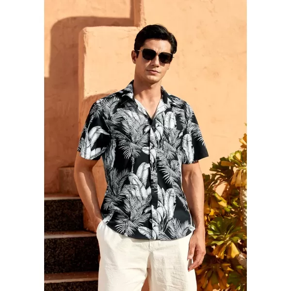 Men's Hawaiian Shirts Short Sleeve Floral Tropical Aloha Shirt Casual Summer Button Down Holiday Beach Shirt with Pocket