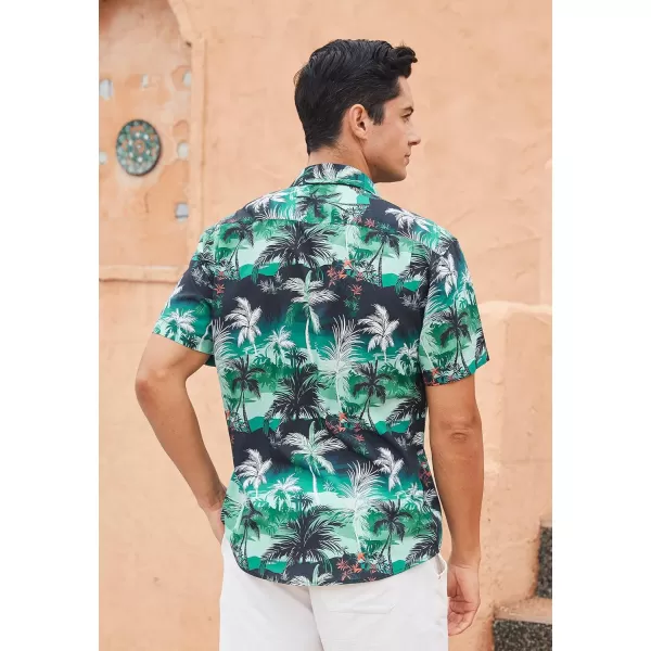 Men's Hawaiian Shirts Short Sleeve Floral Tropical Aloha Shirt Casual Summer Button Down Holiday Beach Shirt with Pocket