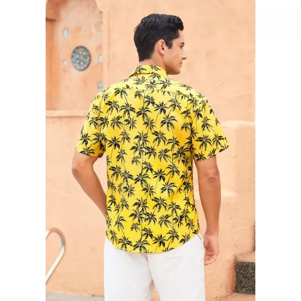 Men's Hawaiian Shirts Short Sleeve Floral Tropical Aloha Shirt Casual Summer Button Down Holiday Beach Shirt with Pocket