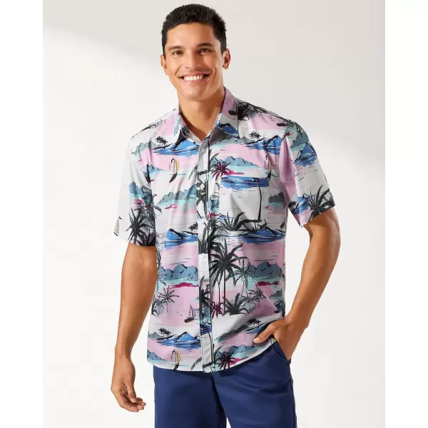 Men's Hawaiian Shirts Short Sleeve Floral Tropical Aloha Shirt Casual Summer Button Down Holiday Beach Shirt with Pocket