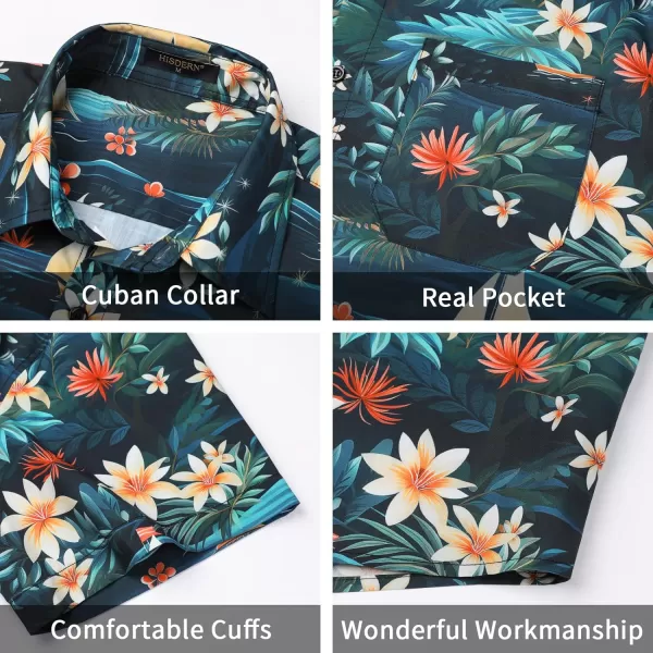 Men's Hawaiian Shirts Short Sleeve Floral Tropical Aloha Shirt Casual Summer Button Down Holiday Beach Shirt with Pocket