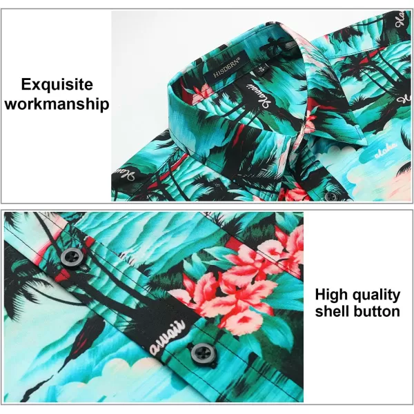 Men's Hawaiian Shirts Short Sleeve Floral Tropical Aloha Shirt Casual Summer Button Down Holiday Beach Shirt with Pocket