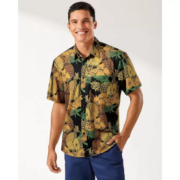 Men's Hawaiian Shirts Short Sleeve Floral Tropical Aloha Shirt Casual Summer Button Down Holiday Beach Shirt with Pocket