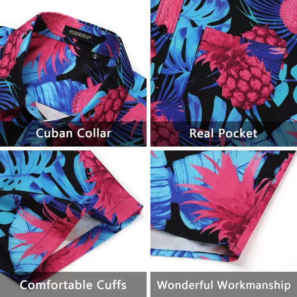 Men's Hawaiian Shirts Short Sleeve Floral Tropical Aloha Shirt Casual Summer Button Down Holiday Beach Shirt with Pocket