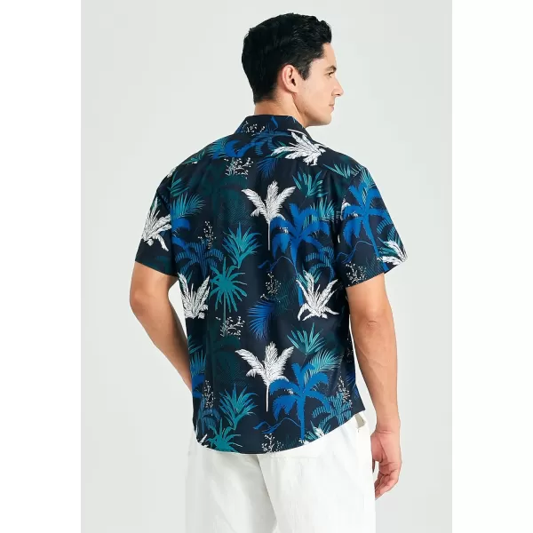 Men's Hawaiian Shirts Short Sleeve Floral Tropical Aloha Shirt Casual Summer Button Down Holiday Beach Shirt with Pocket
