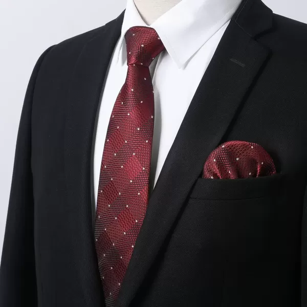 Men's Solid Long Sleeve Dress Shirt with Matching Tie and Handkerchief Set Classic Button Down Formal Business Shirts