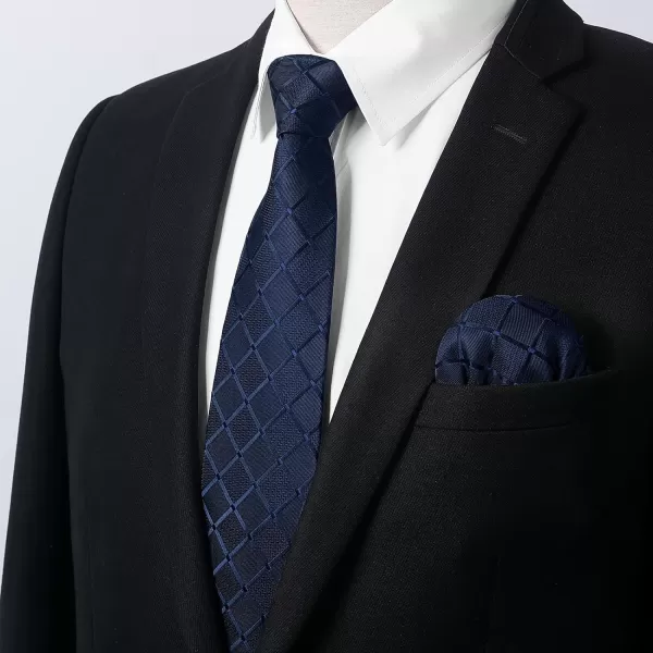 Men's Solid Long Sleeve Dress Shirt with Matching Tie and Handkerchief Set Classic Button Down Formal Business Shirts