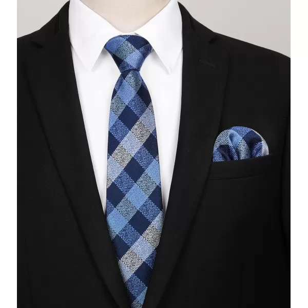 Men's Solid Long Sleeve Dress Shirt with Matching Tie and Handkerchief Set Classic Button Down Formal Business Shirts