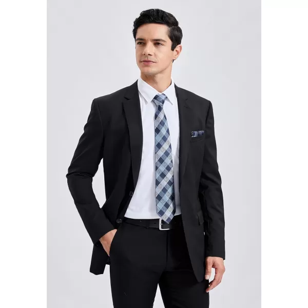 Men's Solid Long Sleeve Dress Shirt with Matching Tie and Handkerchief Set Classic Button Down Formal Business Shirts