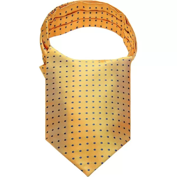 HISDERN Ascot Tie Mens Cravat Ties Floral Paisley Polka Dot Jacquard Self Ascots Cravat Scarf Wedding Party