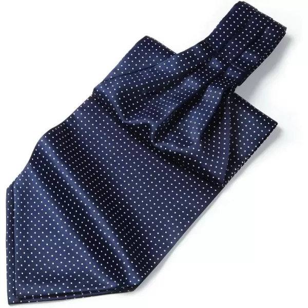 HISDERN Ascot Tie Mens Cravat Ties Floral Paisley Polka Dot Jacquard Self Ascots Cravat Scarf Wedding Party