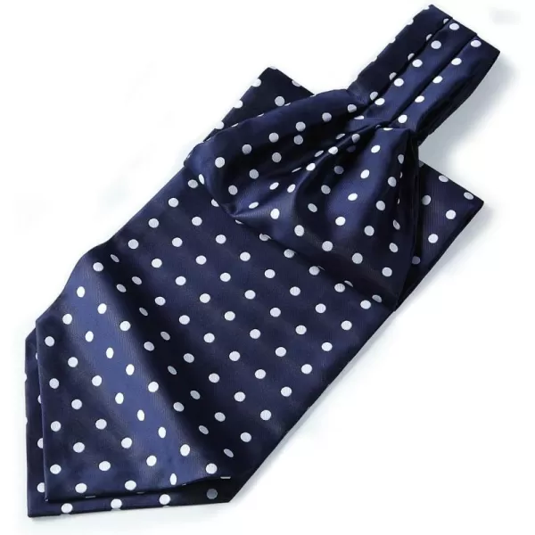 HISDERN Ascot Tie Mens Cravat Ties Floral Paisley Polka Dot Jacquard Self Ascots Cravat Scarf Wedding Party