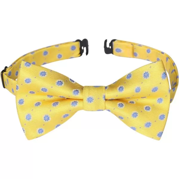 HISDERN Bow Ties for Boys Pre Tied Toddler Bow Tie Adjustable Kids Bowties Clip On Fun Patterned Bowties for Wedding Party