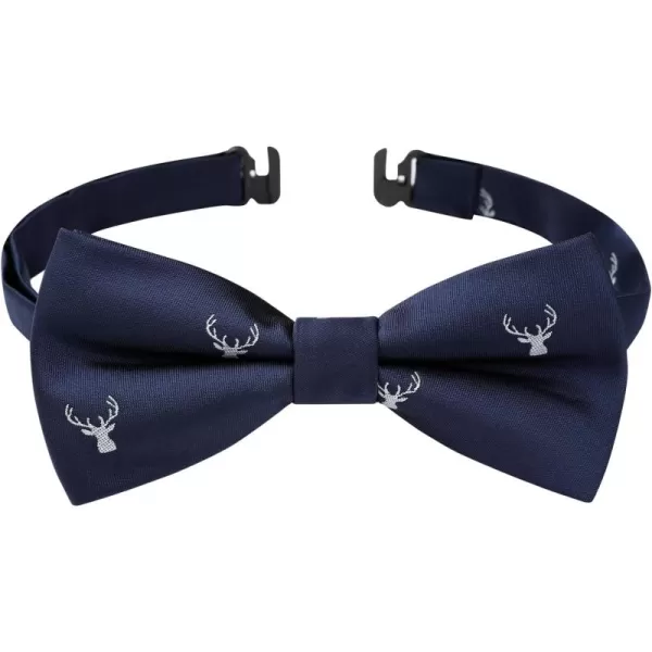 HISDERN Bow Ties for Boys Pre Tied Toddler Bow Tie Adjustable Kids Bowties Clip On Fun Patterned Bowties for Wedding Party