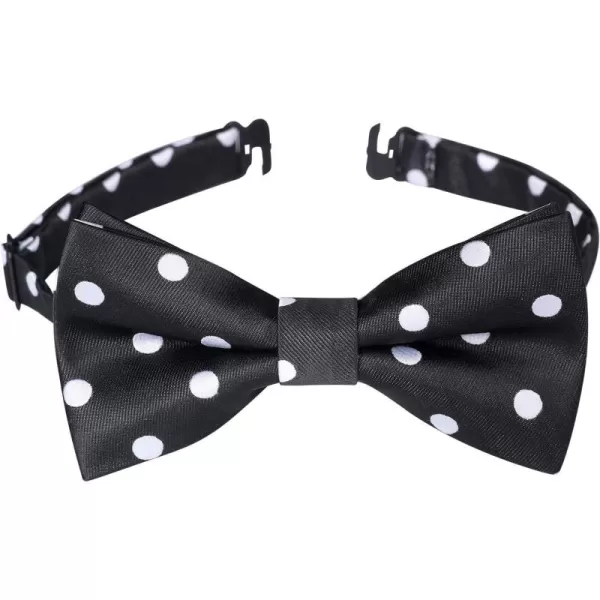 HISDERN Bow Ties for Boys Pre Tied Toddler Bow Tie Adjustable Kids Bowties Clip On Fun Patterned Bowties for Wedding Party