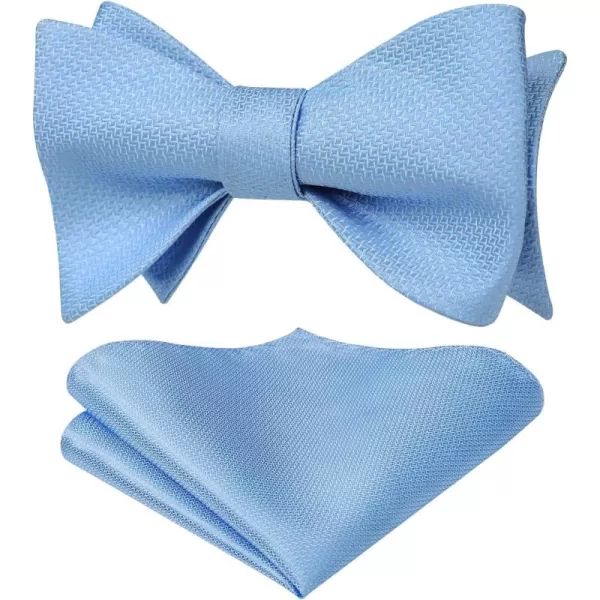 HISDERN Bow Ties for Men Check Plaid Self Tie Bow Tie and Pocket Square Bowtie Formal Tuxedo Wedding Bowties Handkerchief Set