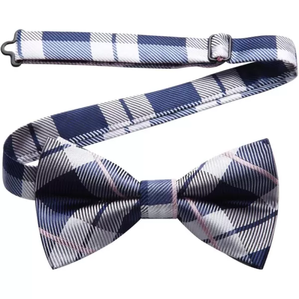 HISDERN Bow Ties for Men Pretied Bowties Classic Formal Business Bow Tie Adjustable Tuxedo Bowtie for Wedding Party