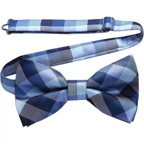 HISDERN Bow Ties for Men Pretied Bowties Classic Formal Business Bow Tie Adjustable Tuxedo Bowtie for Wedding Party