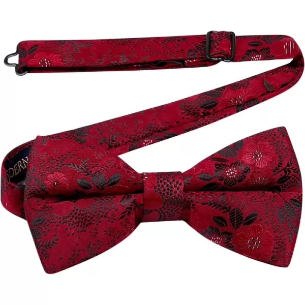 HISDERN Bow Ties for Men Pretied Bowties Classic Formal Business Bow Tie Adjustable Tuxedo Bowtie for Wedding Party