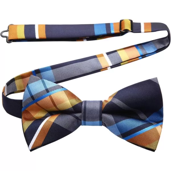 HISDERN Bow Ties for Men Pretied Bowties Classic Formal Business Bow Tie Adjustable Tuxedo Bowtie for Wedding Party