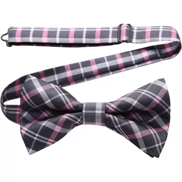 HISDERN Bow Ties for Men Pretied Bowties Classic Formal Business Bow Tie Adjustable Tuxedo Bowtie for Wedding Party