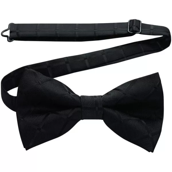 HISDERN Bow Ties for Men Pretied Bowties Classic Formal Business Bow Tie Adjustable Tuxedo Bowtie for Wedding Party