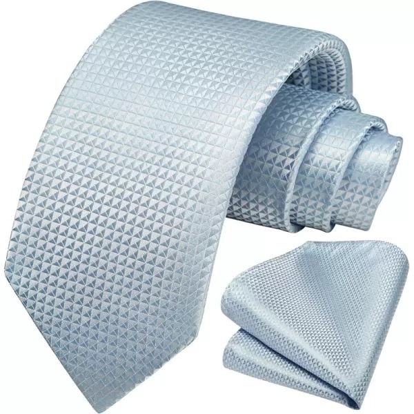 HISDERN Mens Ties Striped Ties for Men Formal Tie and Pocket Square Set Necktie for Wedding Business Graduation
