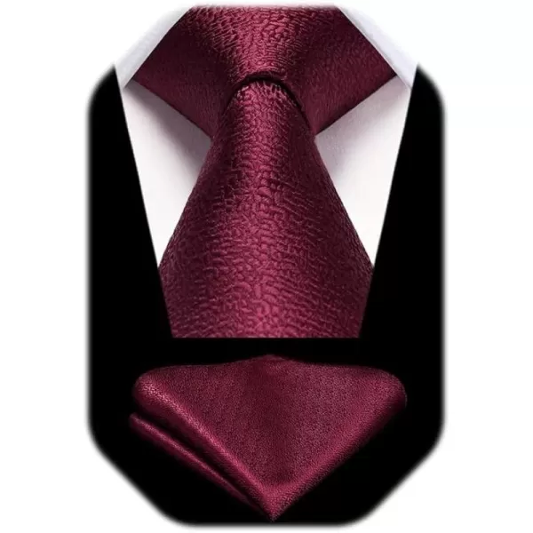 HISDERN Mens Ties Striped Ties for Men Formal Tie and Pocket Square Set Necktie for Wedding Business Graduation