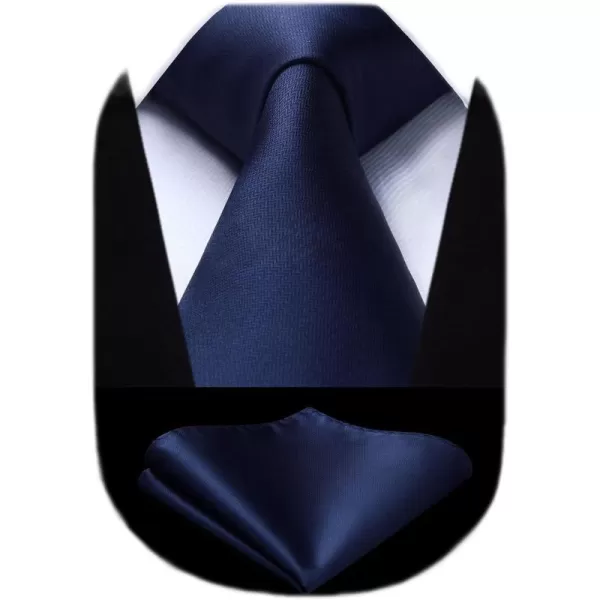HISDERN Mens Ties Striped Ties for Men Formal Tie and Pocket Square Set Necktie for Wedding Business Graduation