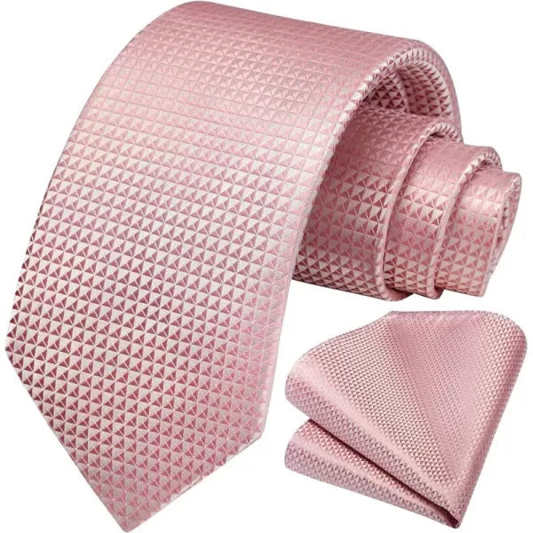 HISDERN Mens Ties Striped Ties for Men Formal Tie and Pocket Square Set Necktie for Wedding Business Graduation