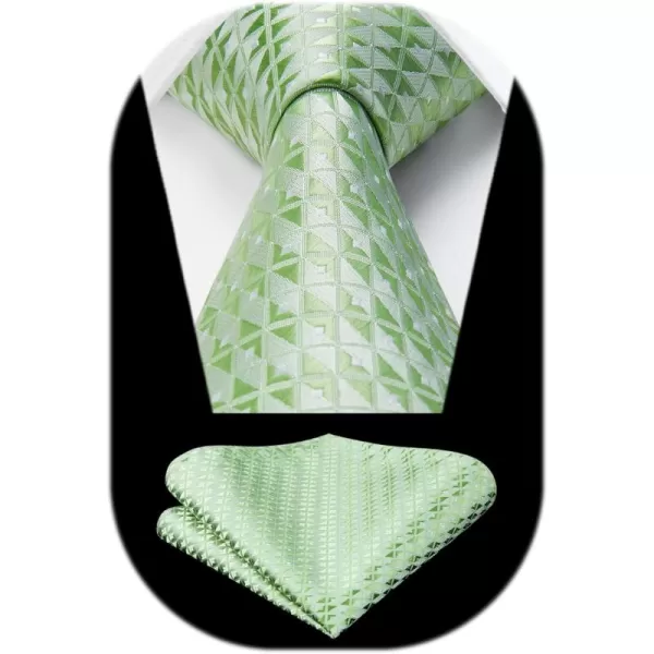 HISDERN Mens Ties for Men Formal Tie with Pocket Square Set Tie Handkerchief Necktie for Men Wedding Party Business)