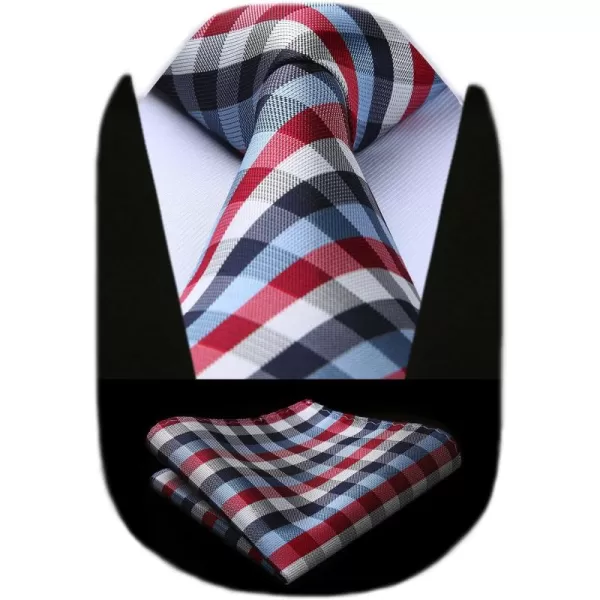 HISDERN Mens Ties for Men Formal Tie with Pocket Square Set Tie Handkerchief Necktie for Men Wedding Party Business