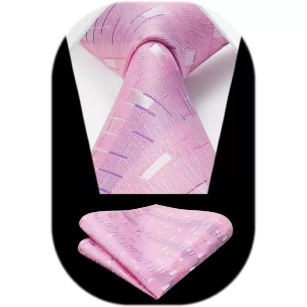 HISDERN Mens Ties for Men Formal Tie with Pocket Square Set Tie Handkerchief Necktie for Men Wedding Party Business