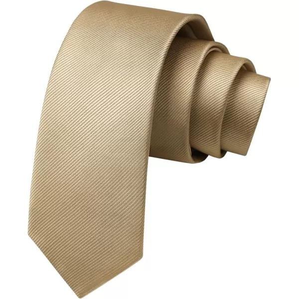 HISDERN Solid Color Ties for Men 2.17'' Skinny Tie Formal Business Neckties Classic Woven Satin Wedding Necktie