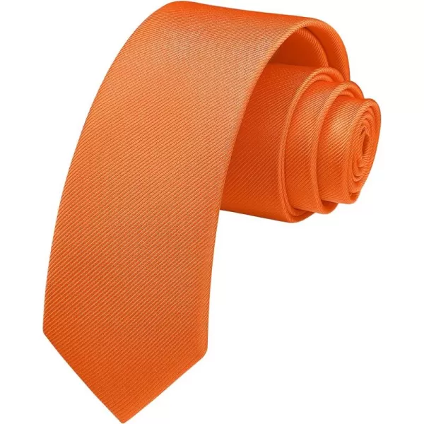 HISDERN Solid Color Ties for Men 2.17'' Skinny Tie Formal Business Neckties Classic Woven Satin Wedding Necktie