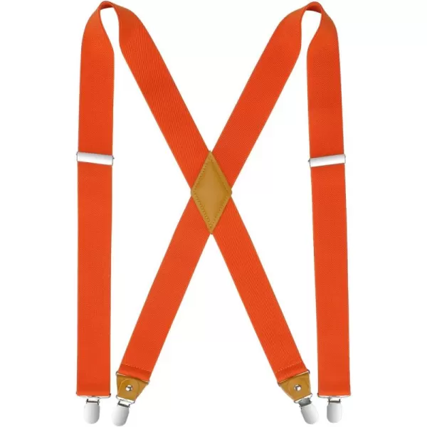 HISDERN Suspenders for Men X-Back 1.4" Adjustable Elastic Suspender Braces Strong 4 Clips for Work Trousers Wedding