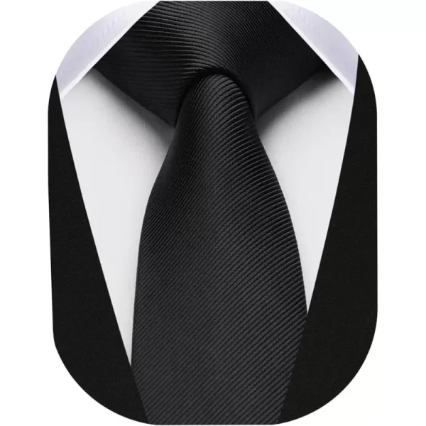 HISDERN Ties for Men 2.17'' Skinny Solid Color Necktie Formal Busines Woven Satin Thin Silk Silm Mens Tie Wedding Party