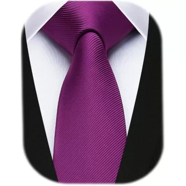 HISDERN Ties for Men 2.17'' Skinny Solid Color Necktie Formal Busines Woven Satin Thin Silk Silm Mens Tie Wedding Party