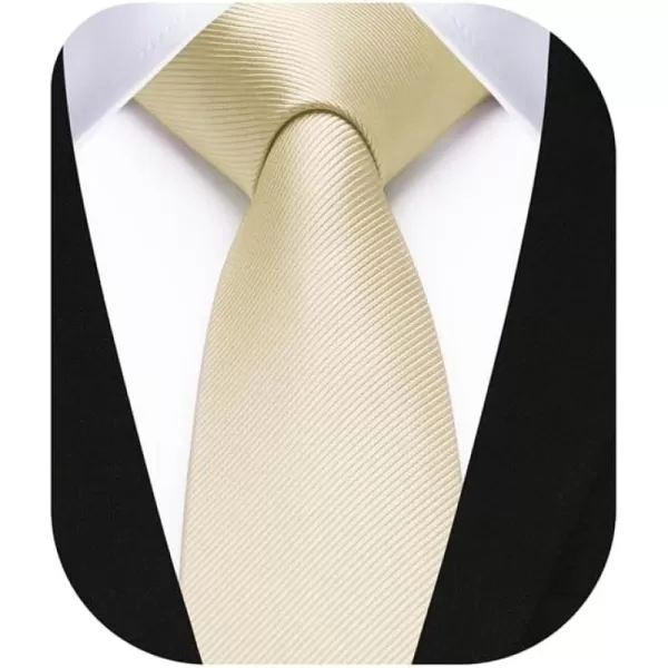 HISDERN Ties for Men 2.17'' Skinny Solid Color Necktie Formal Busines Woven Satin Thin Silk Silm Mens Tie Wedding Party