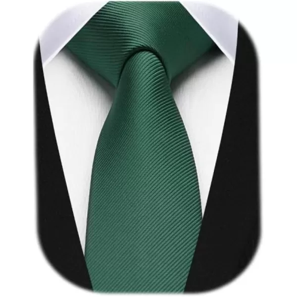 HISDERN Ties for Men 2.17'' Skinny Solid Color Necktie Formal Busines Woven Satin Thin Silk Silm Mens Tie Wedding Party