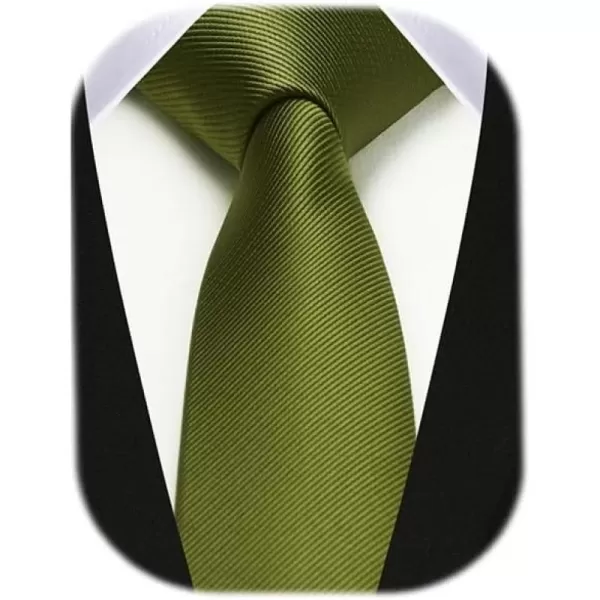 HISDERN Ties for Men 2.17'' Skinny Solid Color Necktie Formal Busines Woven Satin Thin Silk Silm Mens Tie Wedding Party